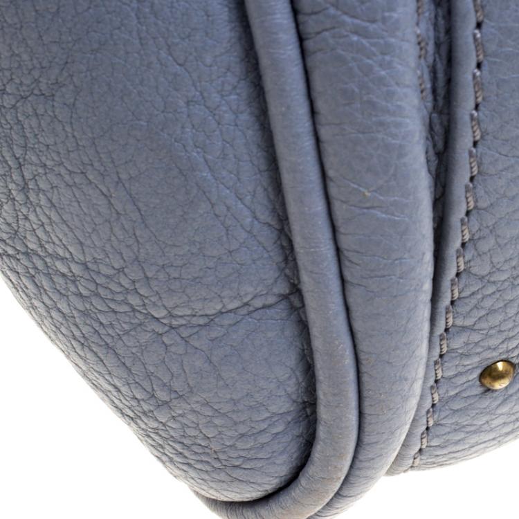 Pre Owned Chloe Light Blue Leather Medium Paddington Satchel