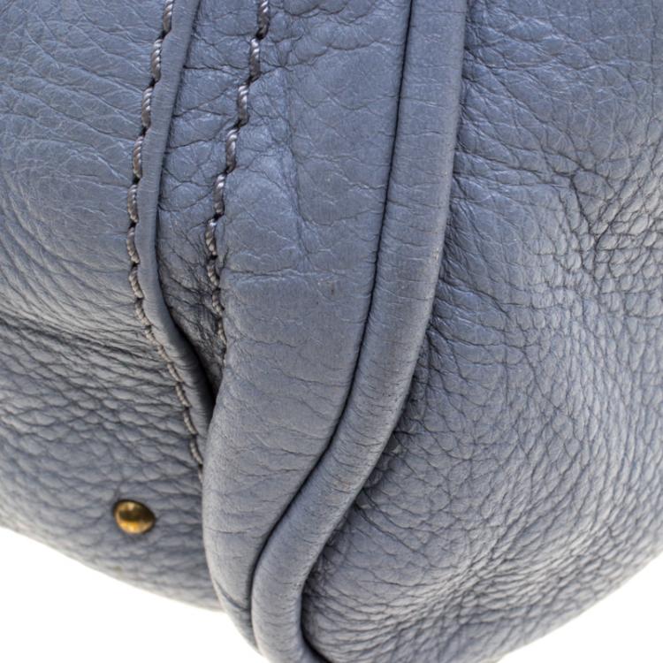 Pre Owned Chloe Light Blue Leather Medium Paddington Satchel