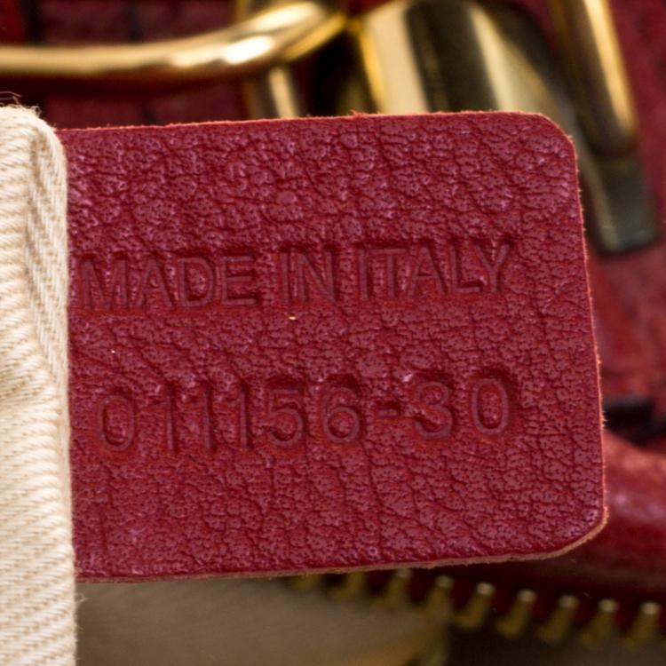 Pre Owned Chloe Red Leather Large Paraty Shoulder Bag