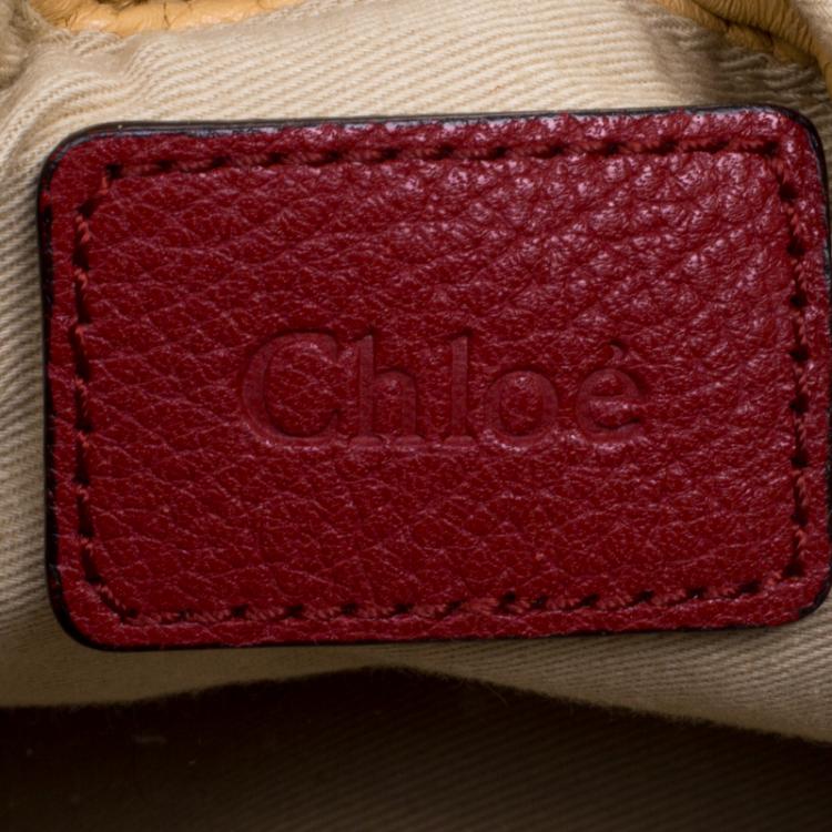 Pre Owned Chloe Red Leather Large Paraty Shoulder Bag