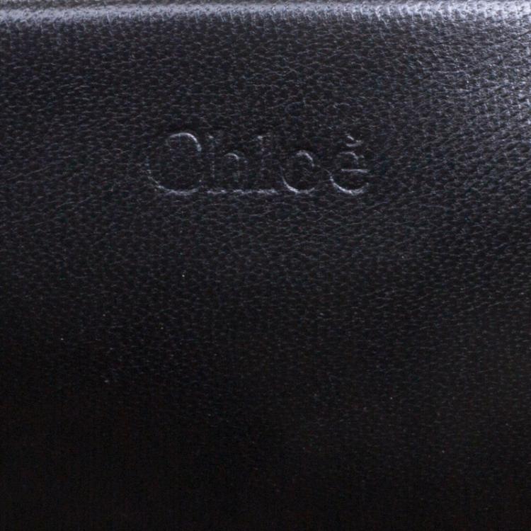 Pre Owned Chloe Brown/Green Python Large Elsie Shoulder Bag