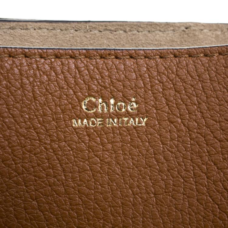 Pre Owned Chloe Copper Leather Medium Drew Shoulder Bag