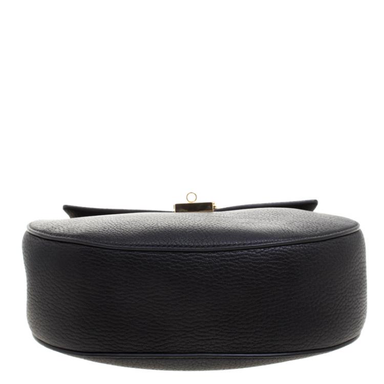 Pre Owned Chloe Black Leather Medium Drew Shoulder Bag