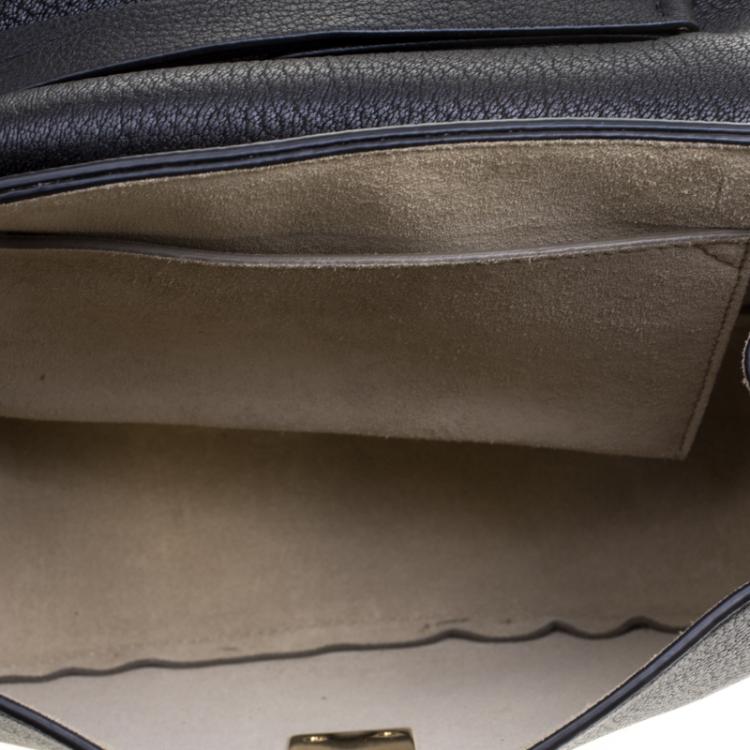 Pre Owned Chloe Black Leather Medium Drew Shoulder Bag