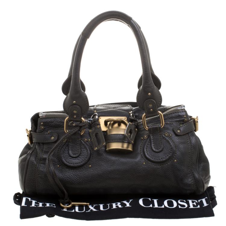 Pre Owned Chloe Black Leather Medium Paddington Satchel