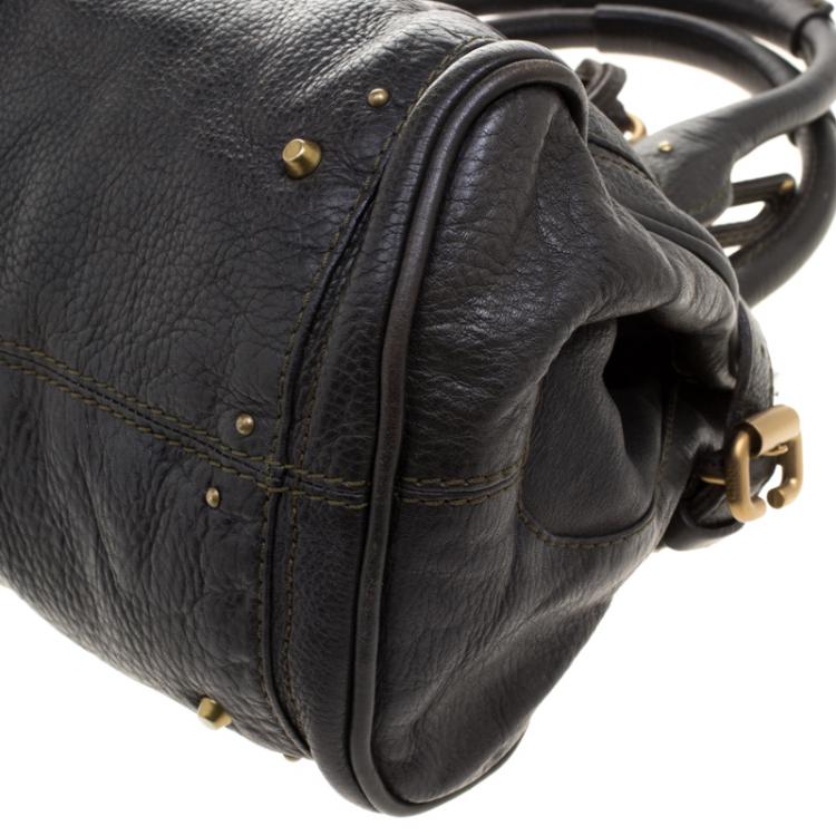 Pre Owned Chloe Black Leather Medium Paddington Satchel