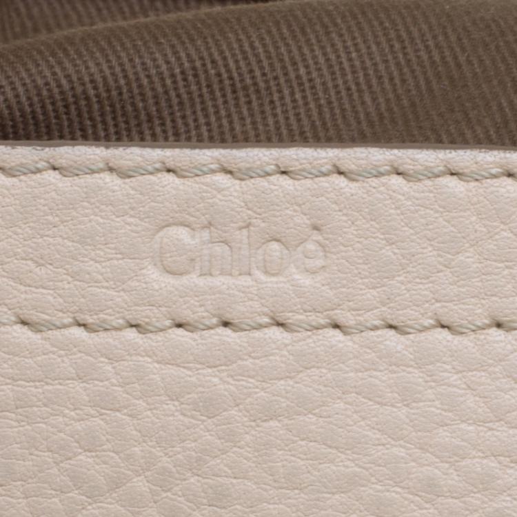 Pre Owned Chloe Beige Leather Medium Marcie Crossbody Bag