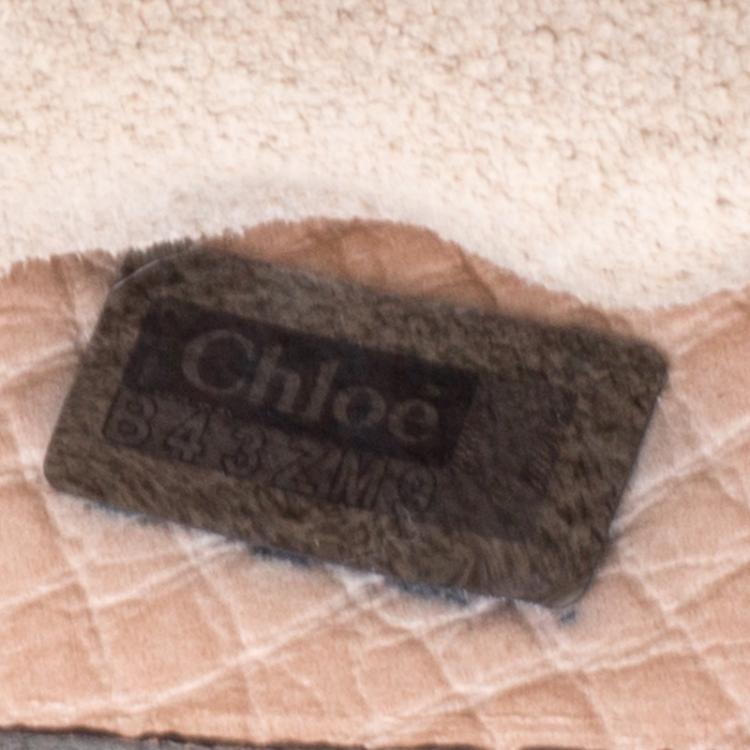 Pre Owned Chloe Beige/Brown Leather Small Drew Shoulder Bag