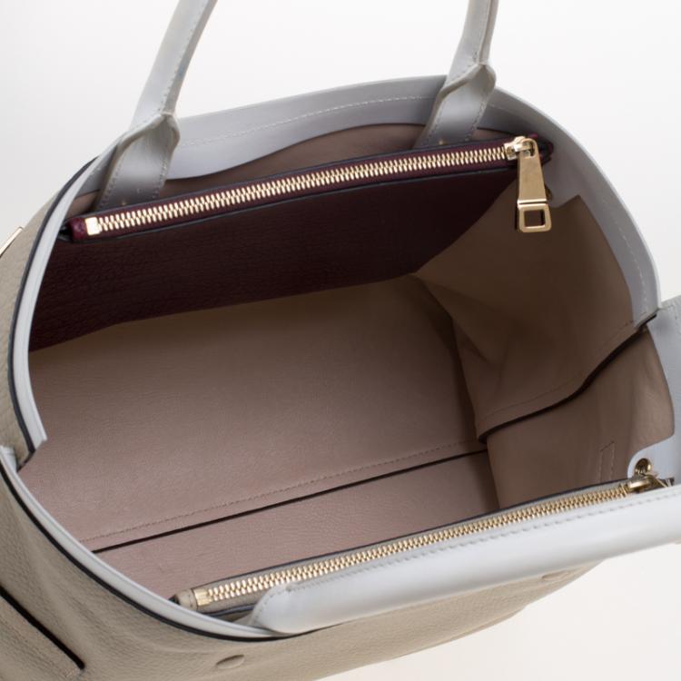 Pre Owned Chloe Beige Leather Charlotte Tote
