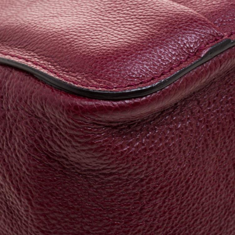 Pre Owned Chloe Bordeaux Leather Medium Elsie Shoulder Bag