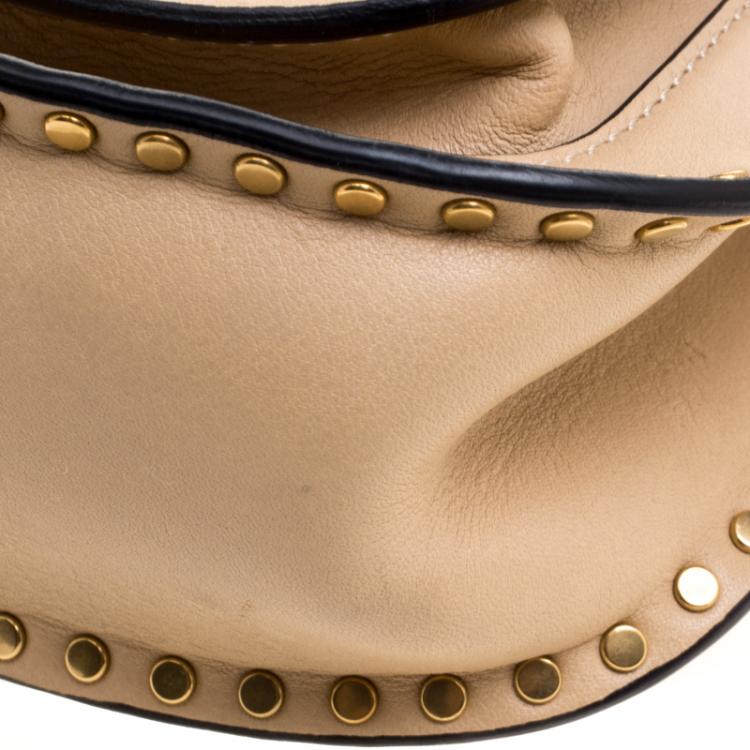 Pre Owned Chloe Pearl Beige Leather Mini Hudson Shoulder Bag