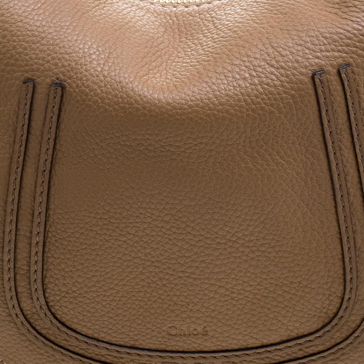 Pre Owned Chloe Brown Leather Medium Marcie Hobo