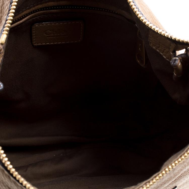 Pre Owned Chloe Brown Leather Medium Marcie Hobo