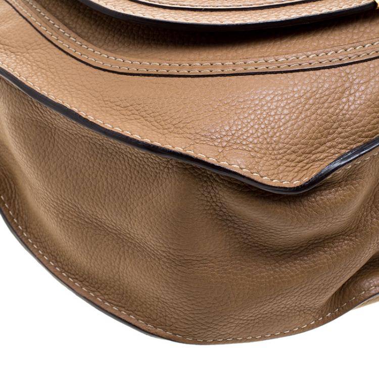 Pre Owned Chloe Brown Leather Medium Marcie Hobo