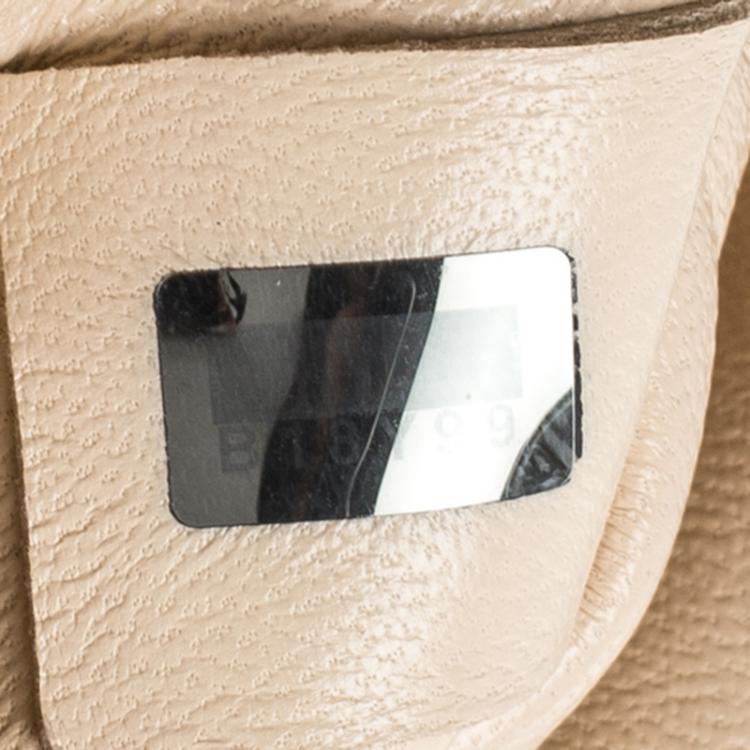 Pre Owned Chloe Beige Leather Small Elsie Shoulder Bag