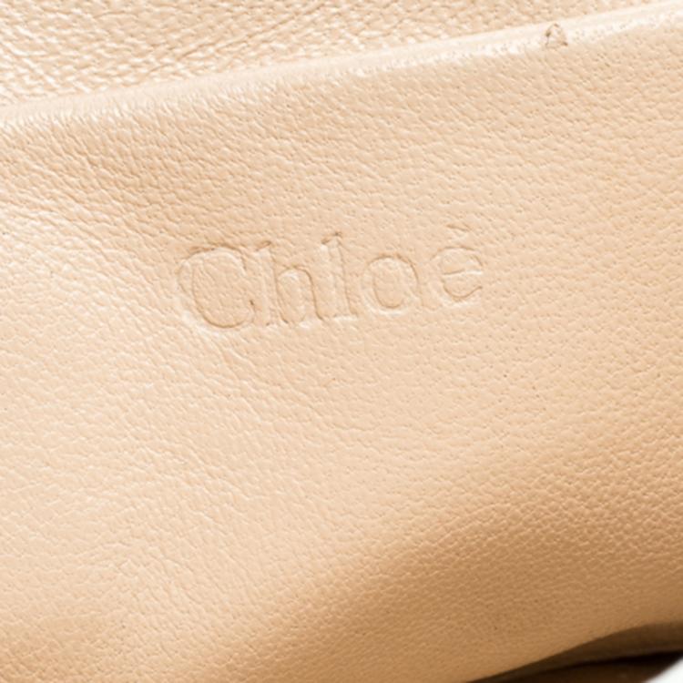 Pre Owned Chloe Beige Leather Small Elsie Shoulder Bag