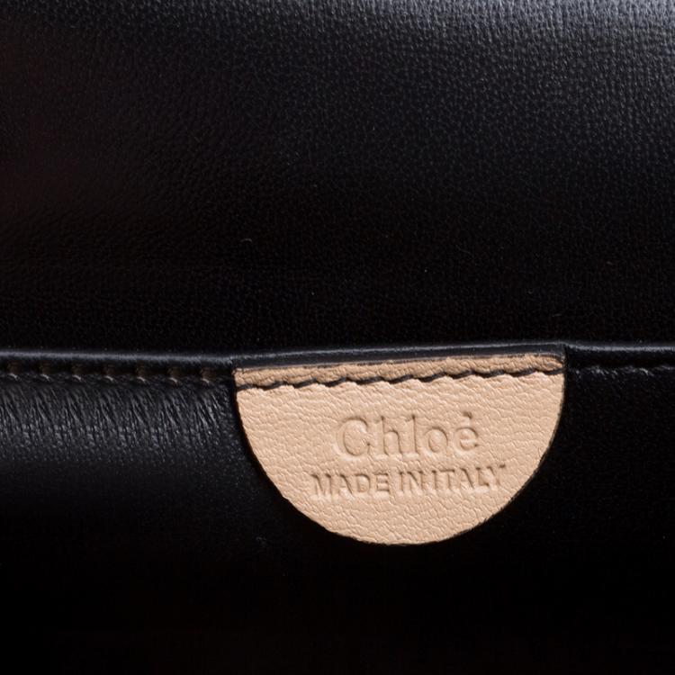 Pre Owned Chloe Peach Leather Large Elsie Shoulder Bag