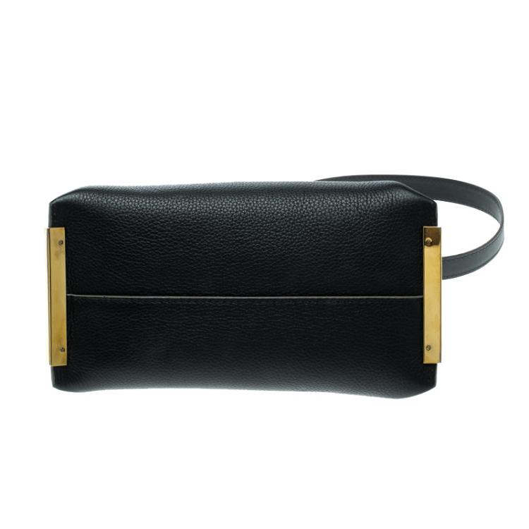 Pre Owned Chloe Black/Beige Leather Small Clare Shoulder Bag