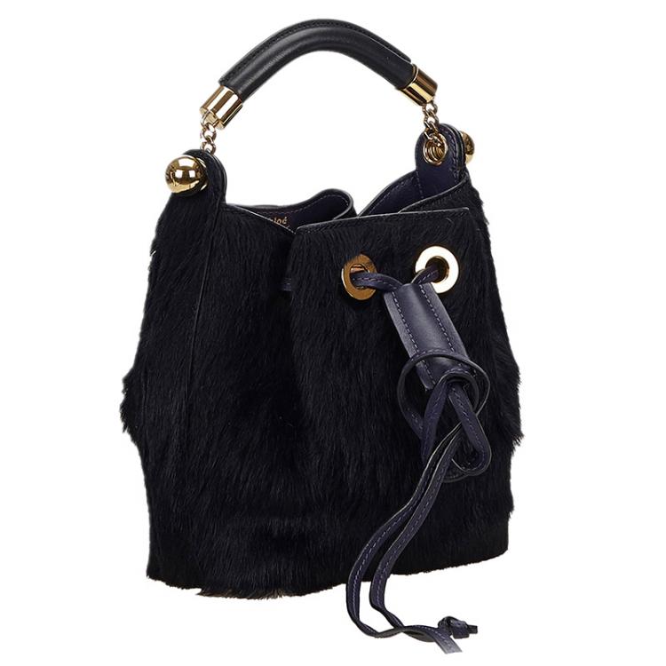 chloe fuzzy bag