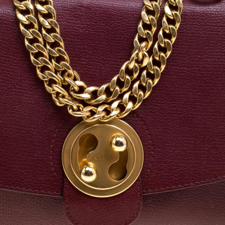 Pre Owned Chloe Red Leather Medium Mily Shoulder Bag