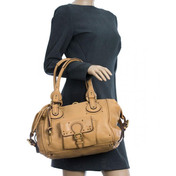 Pre Owned Chloe Brown Leather Front Pocket Paddington