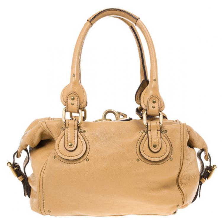 Pre Owned Chloe Brown Leather Front Pocket Paddington