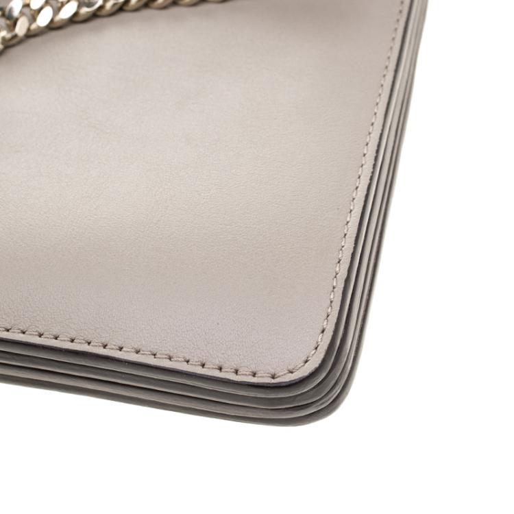 Pre Owned Chloe Motty Grey Leather and Suede Faye Shoulder Bag