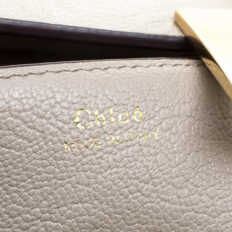 مملوكة مسبقًا Chloe Grey Leather Small Drew Shoulder Bag