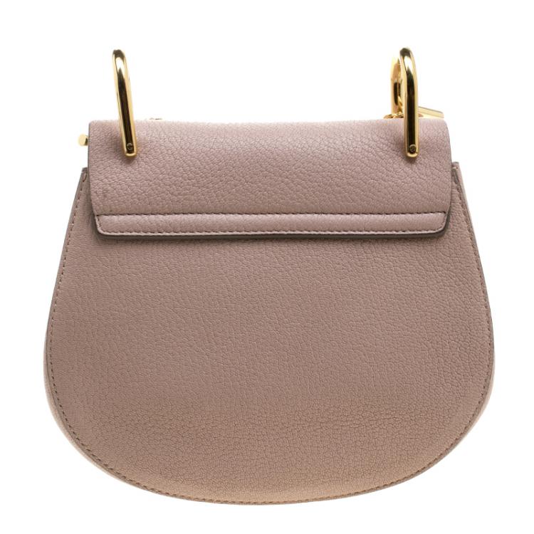 Pre Owned Chloe Blush Pink Leather Small Drew Shoulder Bag