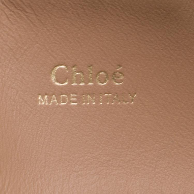 Pre Owned Chloe Beige/Peach Leather Medium Baylee Tote
