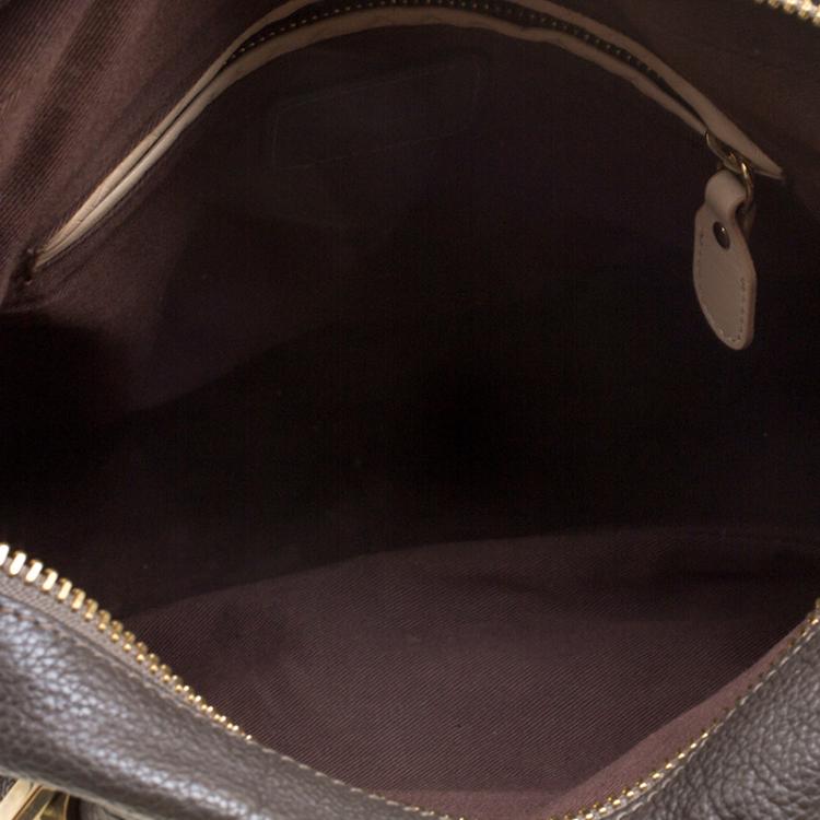 Pre Owned Chloe Brown Leather Medium Paraty Shoulder Bag