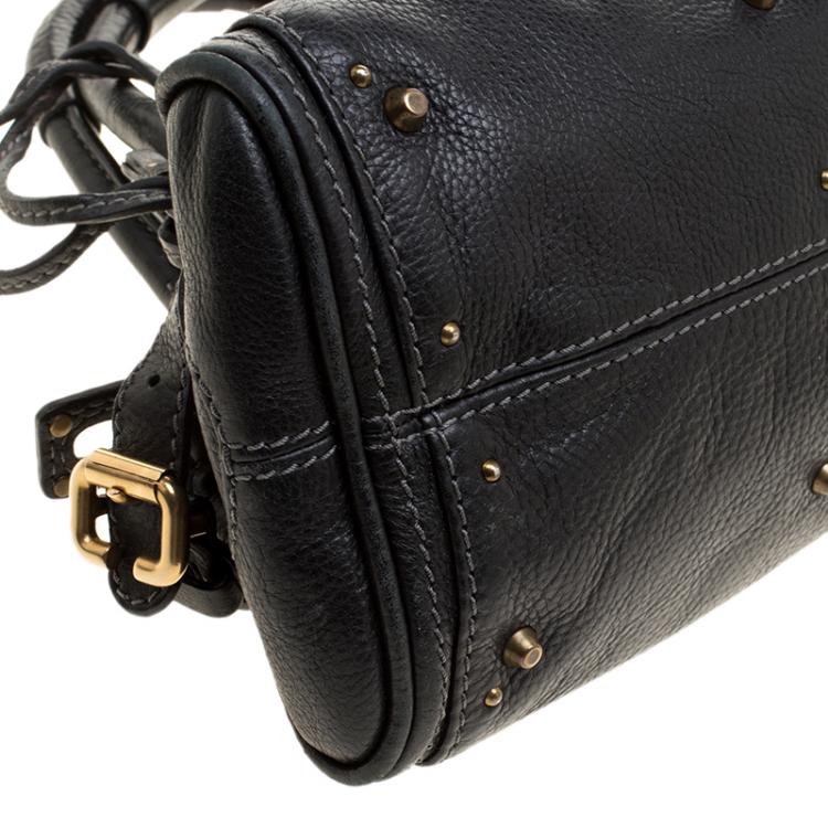 Pre Owned Chloe Black Leather Mini Paddington Satchel