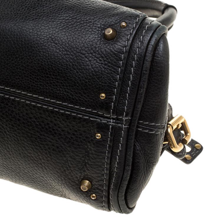 Pre Owned Chloe Black Leather Mini Paddington Satchel