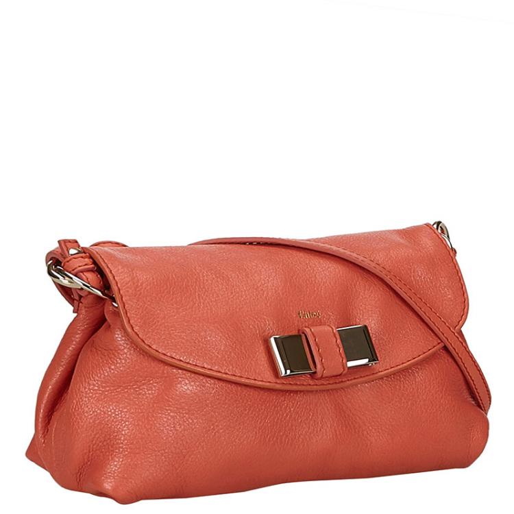 Pre Owned Chloe Pink Leather Lily Shoulder Bag