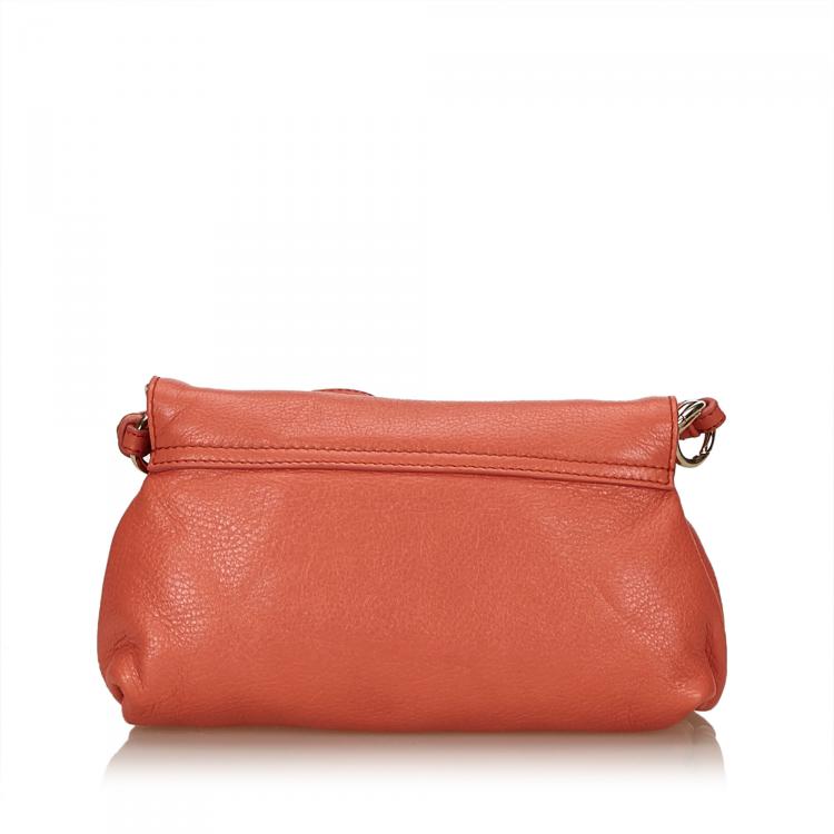 Pre Owned Chloe Pink Leather Lily Shoulder Bag
