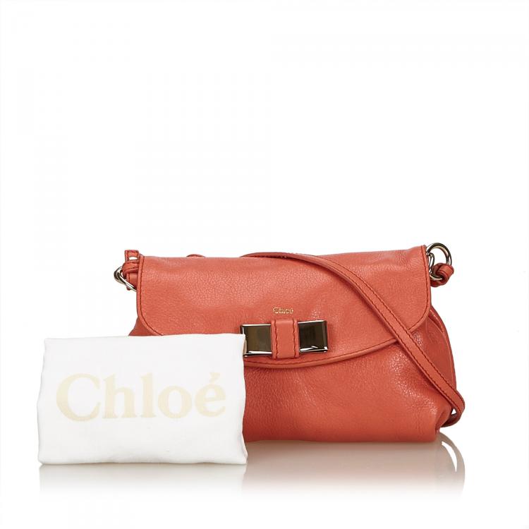 Pre Owned Chloe Pink Leather Lily Shoulder Bag