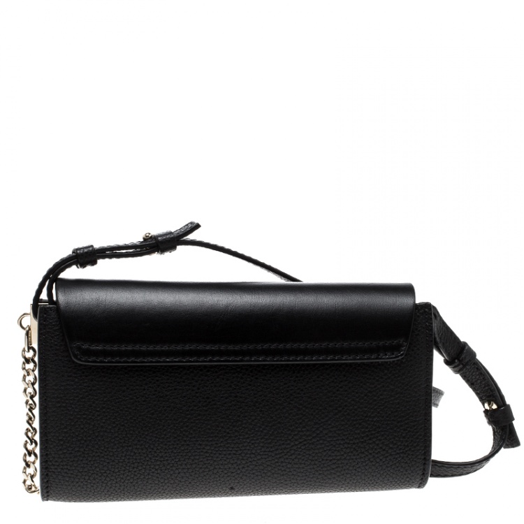 Pre Owned Chloe Black Leather Mini Faye Shoulder Bag