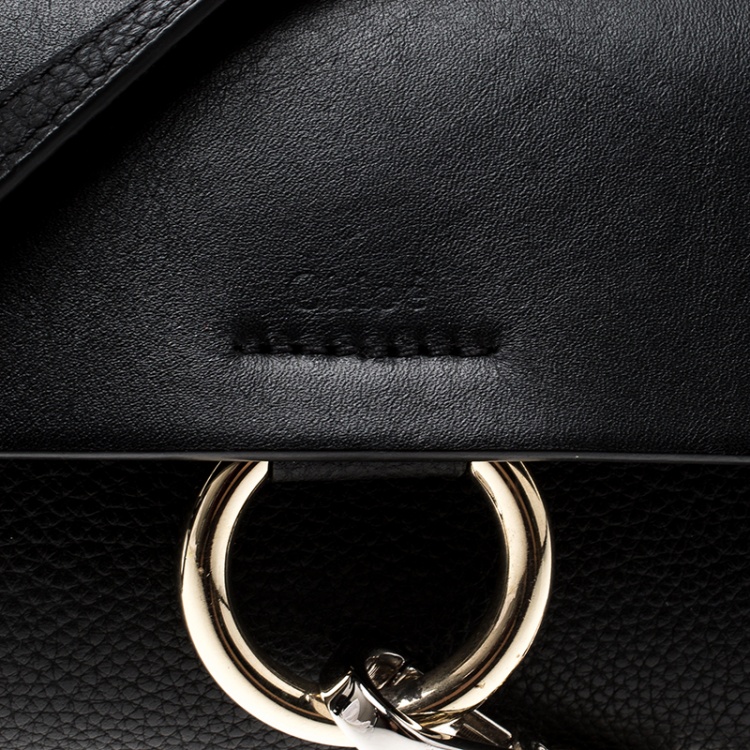 Pre Owned Chloe Black Leather Mini Faye Shoulder Bag