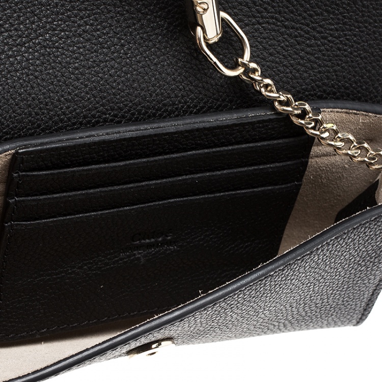 Pre Owned Chloe Black Leather Mini Faye Shoulder Bag