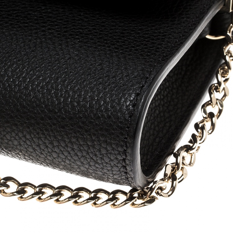 Pre Owned Chloe Black Leather Mini Faye Shoulder Bag