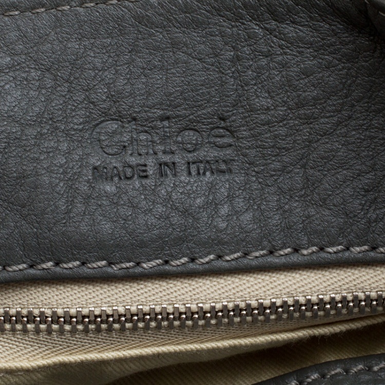 Pre Owned Chloe Mousse Leather Oversized Paddington Satchel 