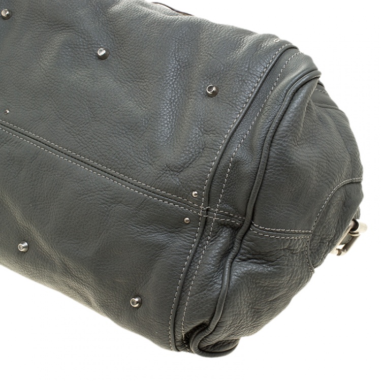 Pre Owned Chloe Mousse Leather Oversized Paddington Satchel 