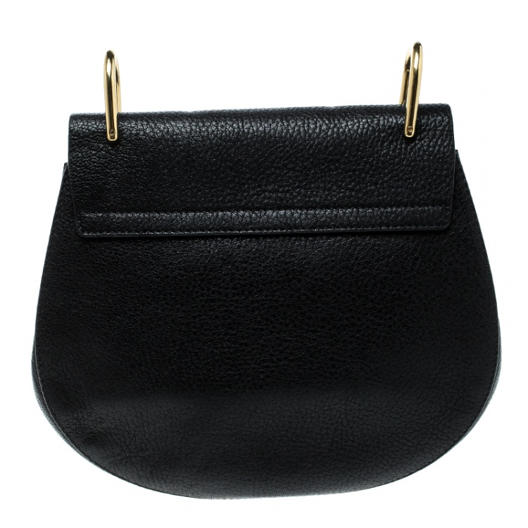 Pre Owned Chloe Black Leather Medium Drew Shoulder Bag