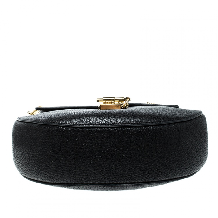Pre Owned Chloe Black Leather Medium Drew Shoulder Bag