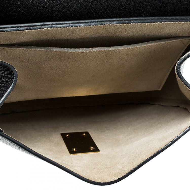 Pre Owned Chloe Black Leather Medium Drew Shoulder Bag