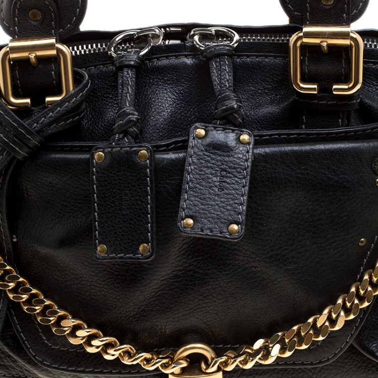 Pre Owned Chloe Black Leather Paddington Capsule Satchel 