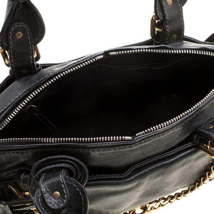 Pre Owned Chloe Black Leather Paddington Capsule Satchel 