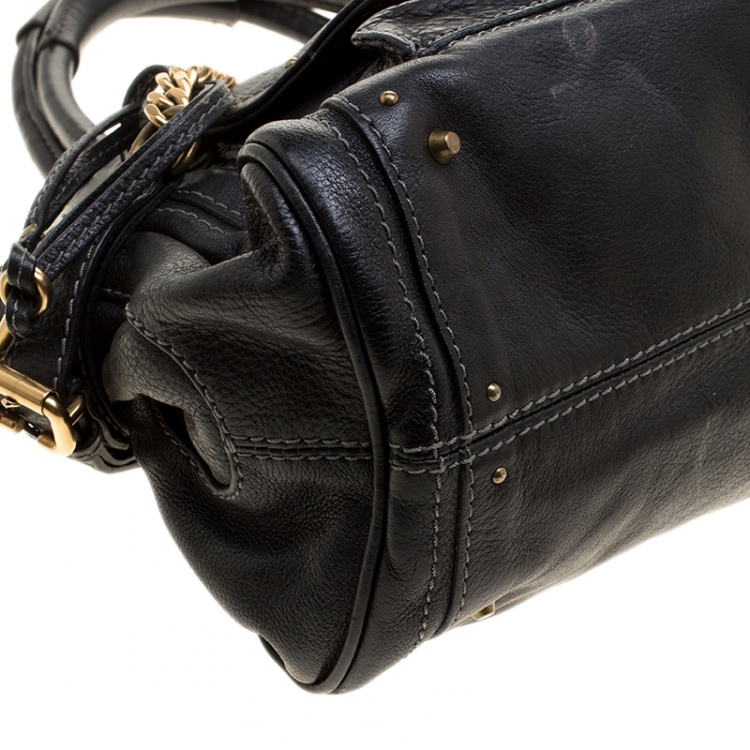 Pre Owned Chloe Black Leather Paddington Capsule Satchel 