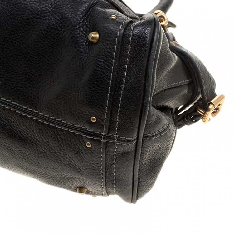 Pre Owned Chloe Black Leather Paddington Capsule Satchel 