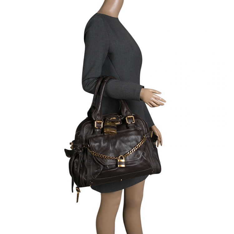 Pre Owned Chloe Brown Leather Paddington Satchel 